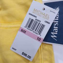 Michael Kors Izzy Skinny Yellow Jeans Women's Size 10 alternative image
