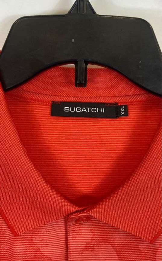 Bugatchi Men's Orange Floral Polo Shirt - Size XXL image number 3