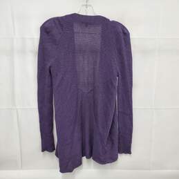 Eileen Fisher WM's Lavender Wool Open Cardigan Sweater M alternative image