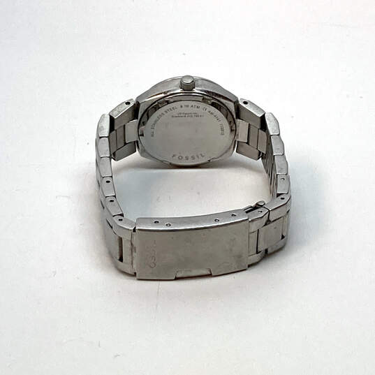 Designer Fossil AM-4141 Rhinestone Stainless Steel Analog Quartz Wristwatch image number 3