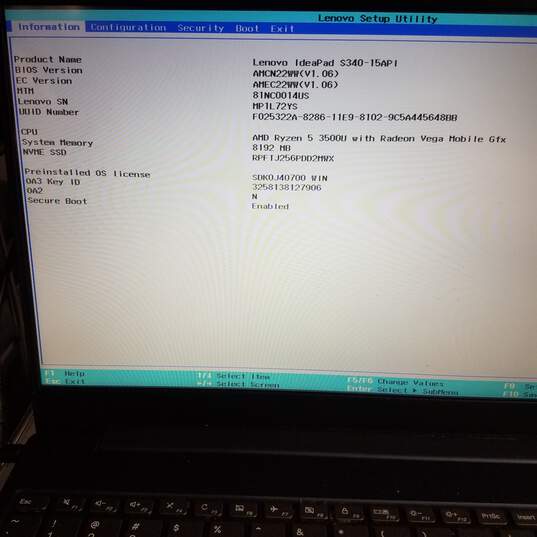Lenovo IdeaPad S340 15in Laptop AMD Ryzen 5 3500U CPU 8GB RAM & SSD image number 9