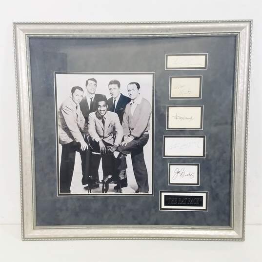Signed, Framed & Matted Photo of The Rat Pack - Sinatra, Davis. Martin, Lawford, Bishop image number 1