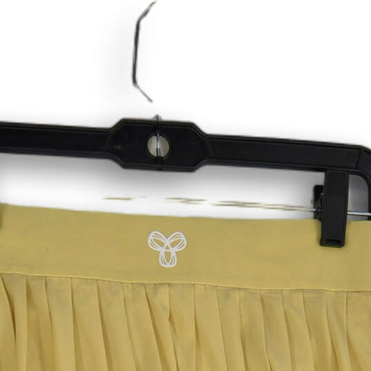 NWT Womens Yellow Pleated Elastic Waist Pull-On Athletic Skort Size Small image number 3