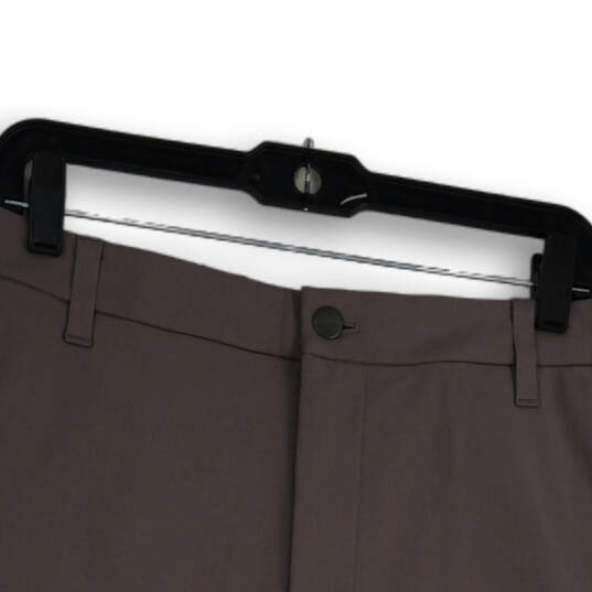 NWT Mens Light Gray Flat Front Slash Pocket Classic Chino Shorts Size 38 image number 2