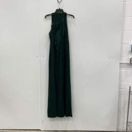 NWT Lauren Ralph Lauren Womens Green V-Neck Sleeveless Back Zip Maxi Dress Sz 10 alternative image