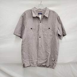 Patagonia MN's Gray Organic Cotton & Hemp Short Sleeve Shirt Size MM