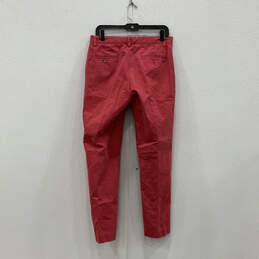 Womens Pink Flat Front Slash Pocket Straight Leg Chino Pants Size 31/30 alternative image