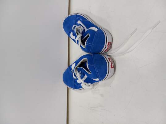 Men Blue Vans Skateboard Shoes Size Men's 6.5 Women's 8 image number 3