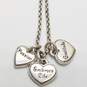 Brighton Silver Tone Triple Heart Charm 17.5in Toggle Necklace 13.1g image number 4
