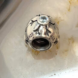 Designer Pandora S925 ALE Sterling Silver Cz Stone Snowflake Beaded Charm