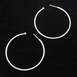 Sterling Silver Hoop Earrings - 4.44g