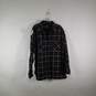 Mens Cotton Plaid Collared Long Sleeve Chest Pockets Button-Up Shirt Size 2XL image number 1