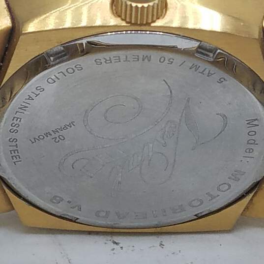 Men's Vestal Motorhead 5ATM 50m Gold Stainless Steel Watch image number 8
