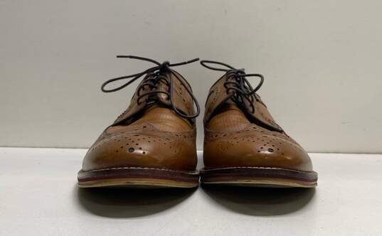 Johnston & Murphy Men's Brown Leather Wingtip Brogue Dress Shoes Sz. 9.5 image number 2