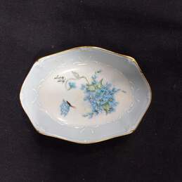 Floral & Butterfly Themed Hand Painted Trinket Dish alternative image