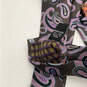 NWT Mens Multicolor Silk Paisley Classic Clip-On Pointed Designer Neck Tie image number 3
