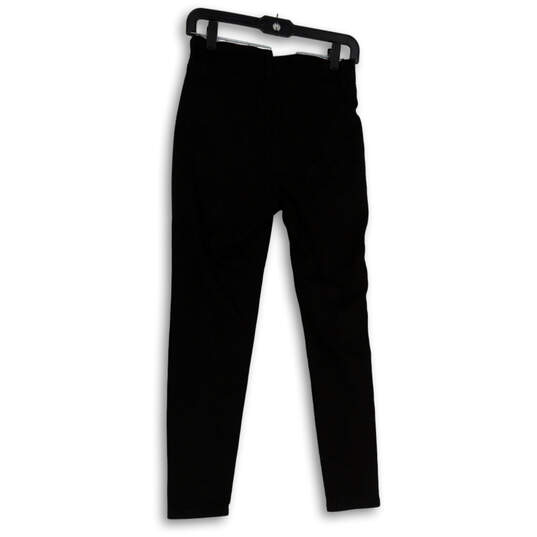 Womens Black Denim Dark Wash Pockets Regular Fit Skinny Leg Jeans Size 9 image number 2