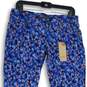 NWT Levi Strauss & Co. Womens Blue Orange Floral Ankle Pants Size 30X32 image number 3