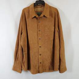 Eddie Bauer Men's Brown Leather Jacket SZ XL