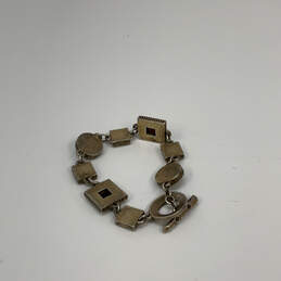 Designer Patricia Locke Gold-Tone Crystal Stone Toggle Clasp Chain Bracelet alternative image