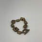 Designer Patricia Locke Gold-Tone Crystal Stone Toggle Clasp Chain Bracelet image number 2