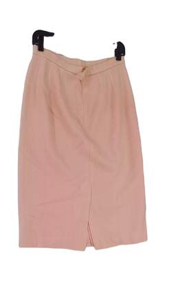 Womens Pink Flat Front Casual Pencil Skirt Size Small