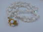Vintage Gold Tone Aurora Borealis & White Costume Jewelry 90.0g image number 3