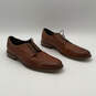 Mens Orlando 100967 Brown Leather Round Toe Lace Up Derby Dress Shoes Sz 11 image number 3