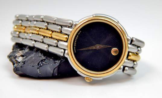 Ladies Movado Museum Black Dial Two Tone Swiss Quartz Watch 46.3g image number 1