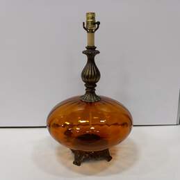 Leviton Amber Glass Table Lamp
