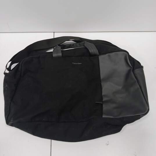 Calvin Klein Black Canvas Duffel Bag image number 1