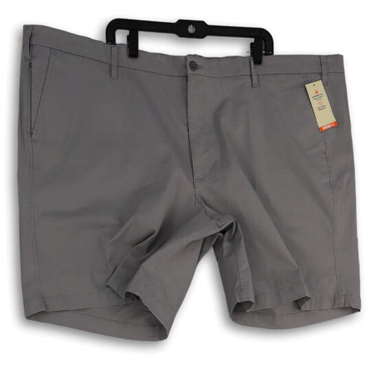 NWT Mens Gray Regular Fit Flat Front Slash Pockets Chino Shorts Size 54 image number 3