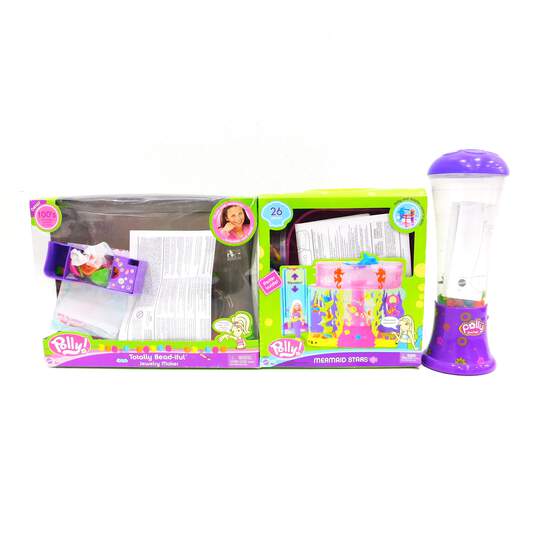 Polly Pocket Mermaid Stars & Totally Bead-iful Play Sets W/ 2 Dolls IOB image number 1