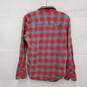 Filson MN's Flannel Red & Blue Teal Plaid Shirt Size M image number 2
