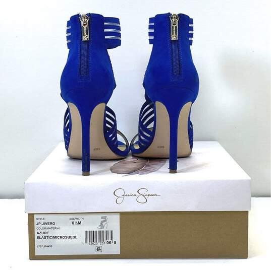 Jessica Simpson Jivero Blue Strappy Heels Size 8.5 image number 4