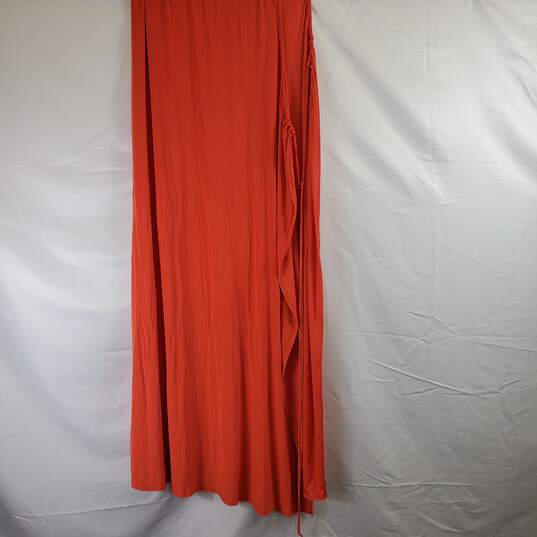 FashionNova Women Neon Orange Maxi Dress Sz 3X NWT image number 2