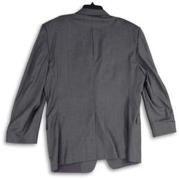 Mens Gray Notch Lapel Long Sleeve Flap Pocket Two Button Blazer Size 50 LG alternative image