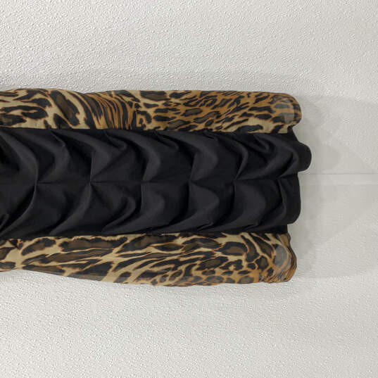 Women Black Beige Animal Print Sleeveless Pullover Bodycon Dress Size 5 image number 4
