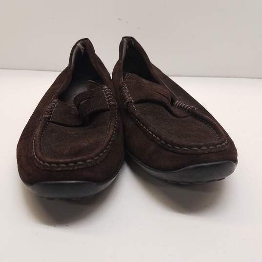 Tod's Brown Suede Driving Penny Loafers Men's Size 9 image number 4