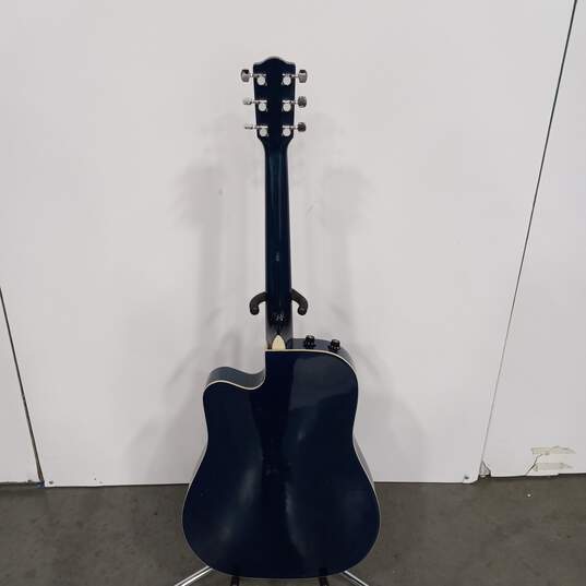 Blue Acoustic Johnson Guitar jg-650-tbl image number 2