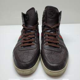 Mens Gucci 'Guccisima' GG High Top Leather Sneakers Size 15.5 AUTHENTICATED alternative image