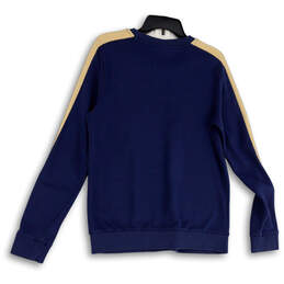 Womens Blue Beige Long Band Sleeve Casual Pullover Sweatshirt Size Large alternative image