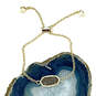 Designer Kendra Scott Gold-Tone Drusy Stone Chain Bracelet With Dust Bag image number 2