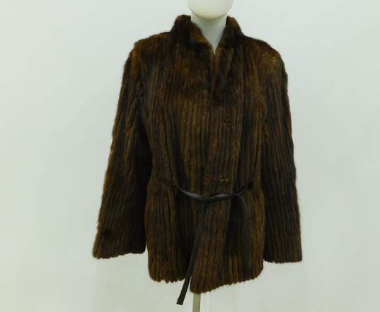 Vintage Women's Mink Fur Coat & Muff Hand Warmer image number 2
