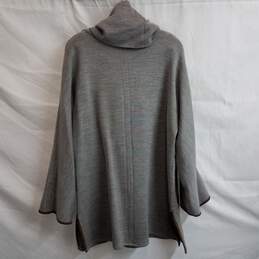 Gray funnel turtleneck pullover sweater women's L alternative image