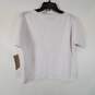 Albion Women White Crop Top Sz S NWT image number 4