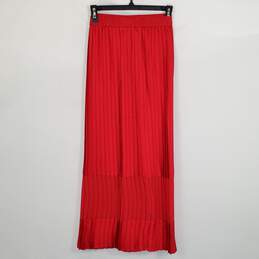 Selection Women Red Pleated Skirt Sz 24/26 NWT