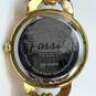 Designer Fossil ES-8686 Gold-Tone Water Resistant Round Quartz Analog Wristwatch image number 1