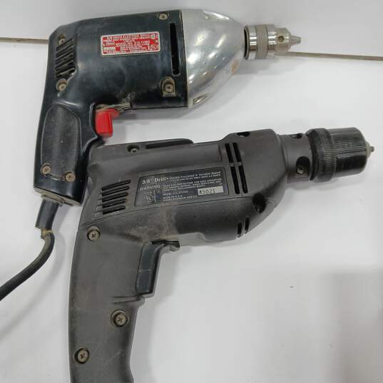 Pair of Craftsman 3/8" Corded Electric Drills image number 2