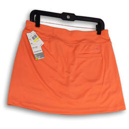 NWT Womens Orange Flat Front Elastic Waist Pockets Athletic Skort Size M alternative image